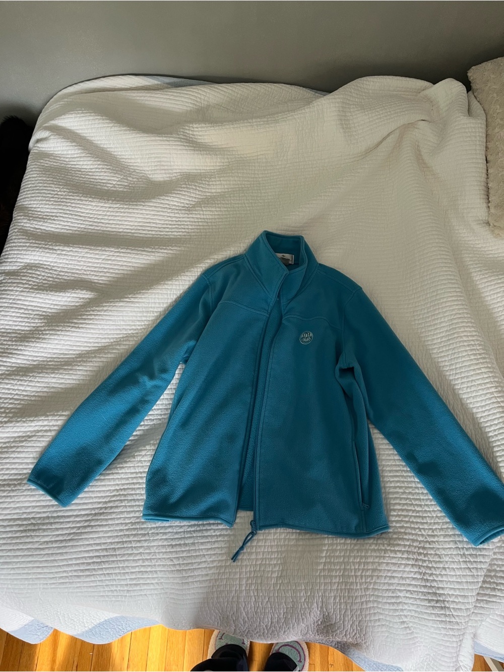 Antigua Kids Teal Zip-Up Fleece Jacket